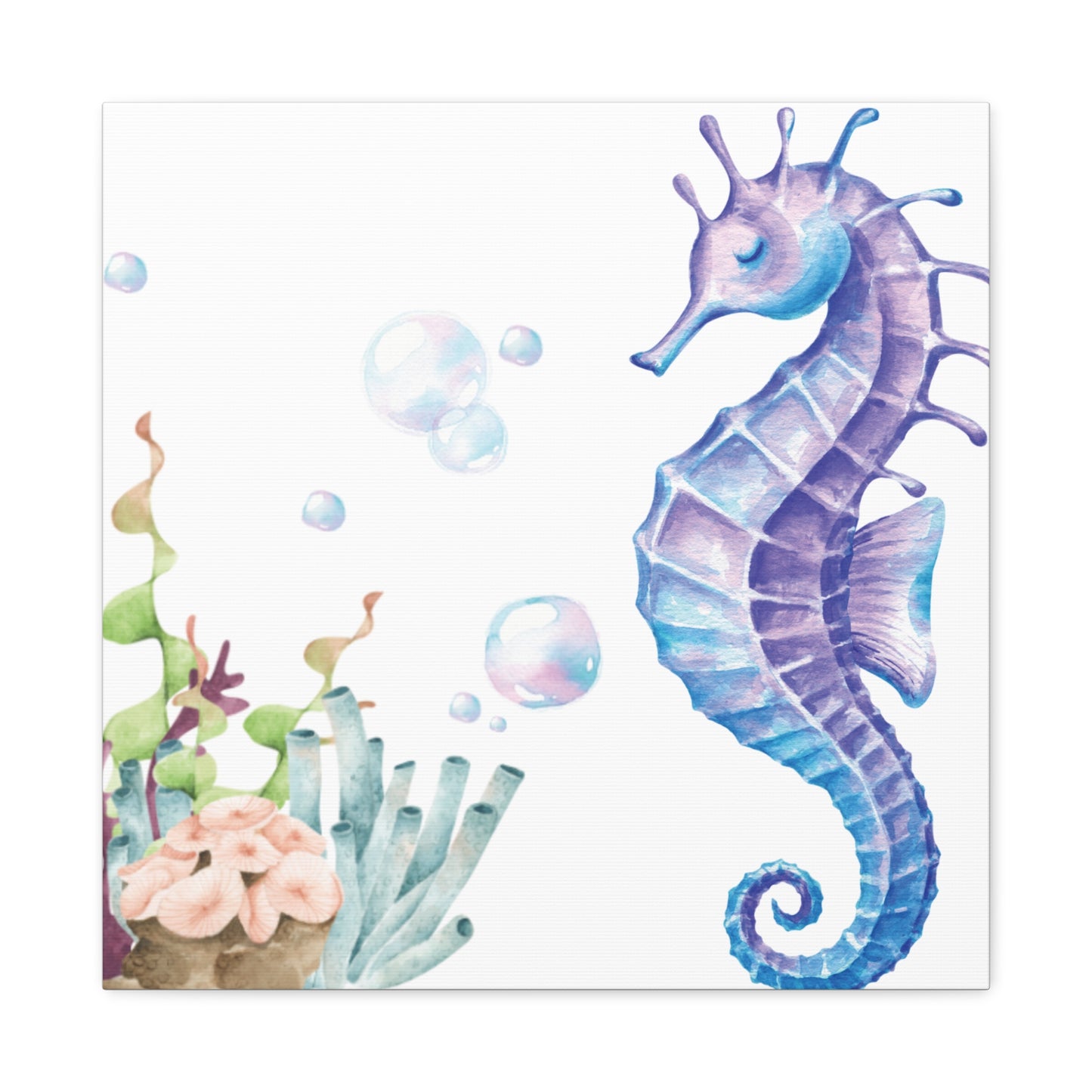 Wild & Wonder Canvas Art - Seahorse