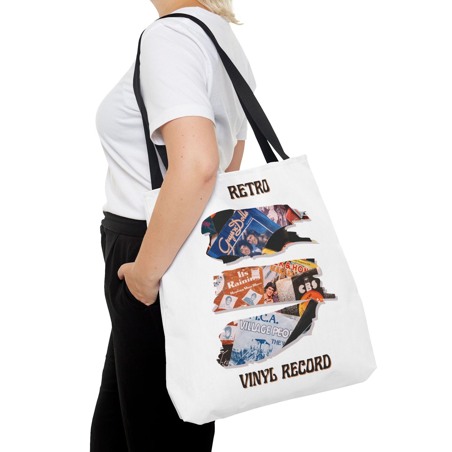 Retro Vinyl Record Tote Bag