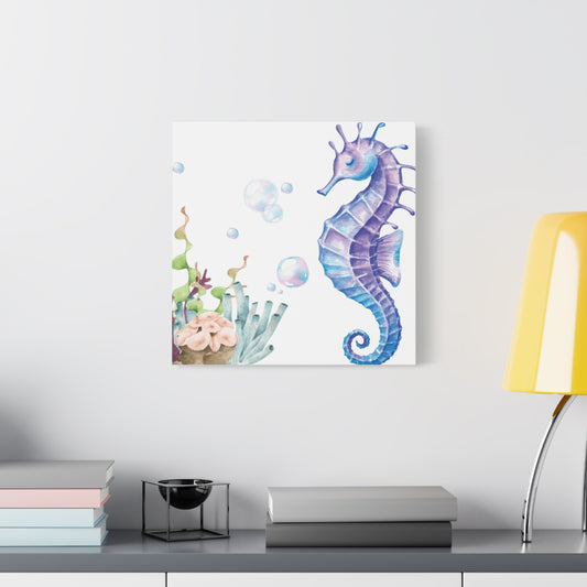 Wild & Wonder Canvas Art - Seahorse