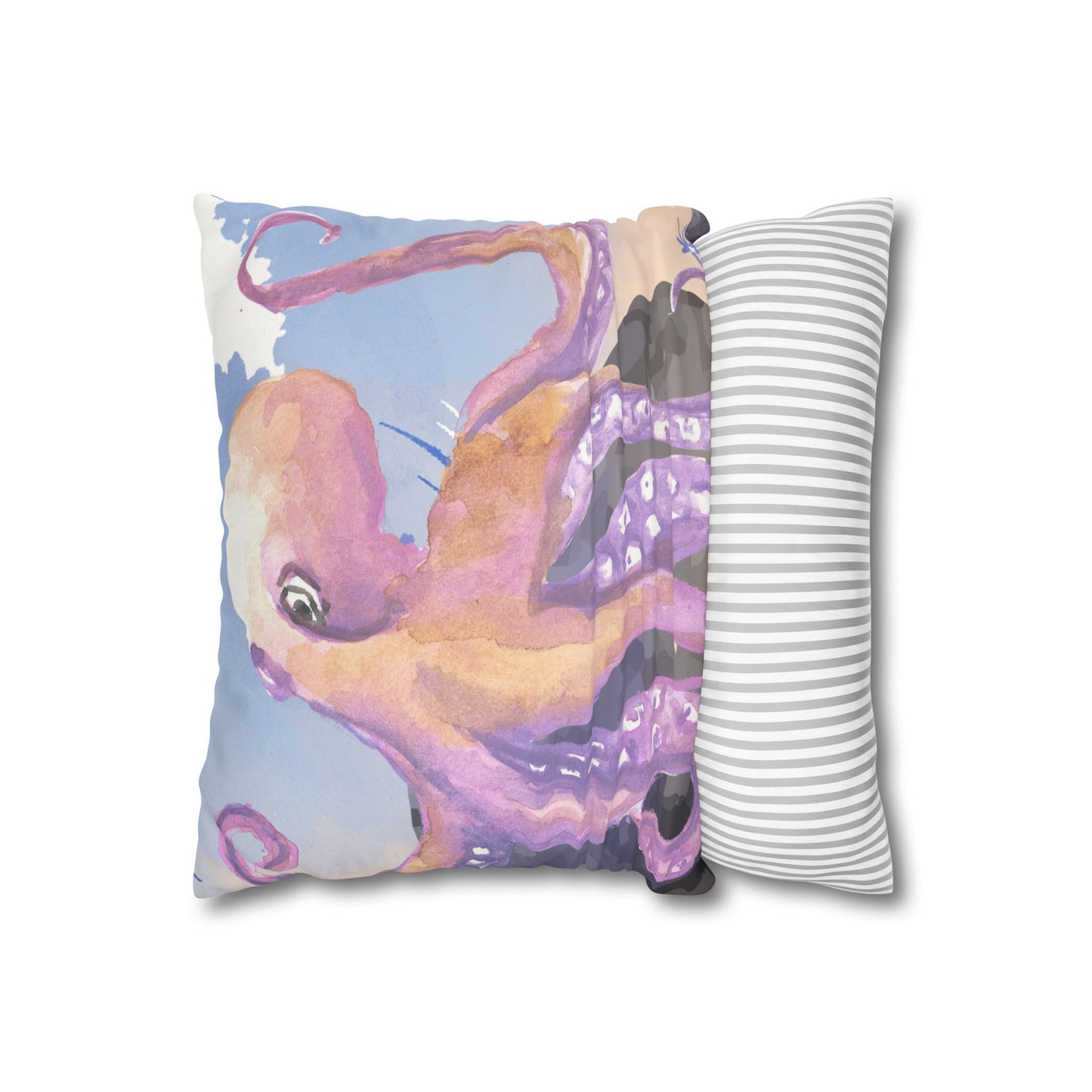 Wild & Wonder faux Suede Square Pillowcase, Octopus