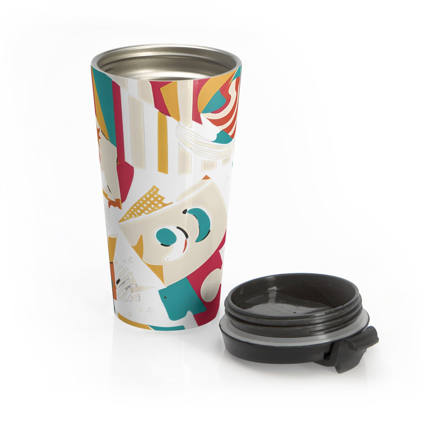Colorful Abstract Stainless Steel Travel Mug