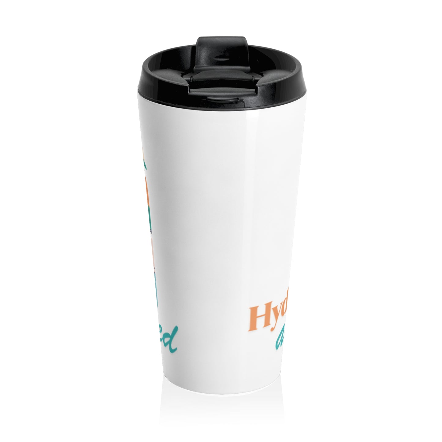 Tropical Vibes Stainless Steel Travel Mug - 'Hydrated and Unbothered'