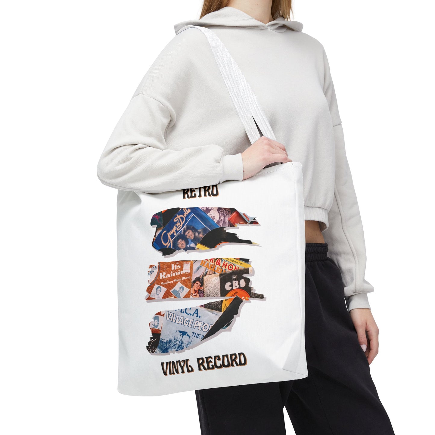 Retro Vinyl Record Tote Bag