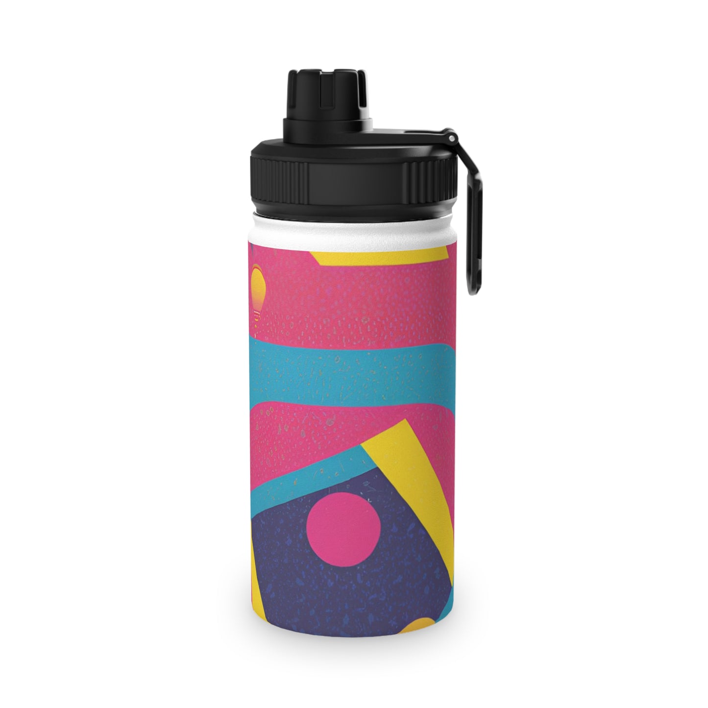 Yoga-Inspired Stainless Steel Water Bottle - 20 oz with Sports Lid