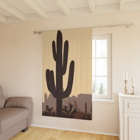Yeehaw Corral Window Curtain - Desert Cactus