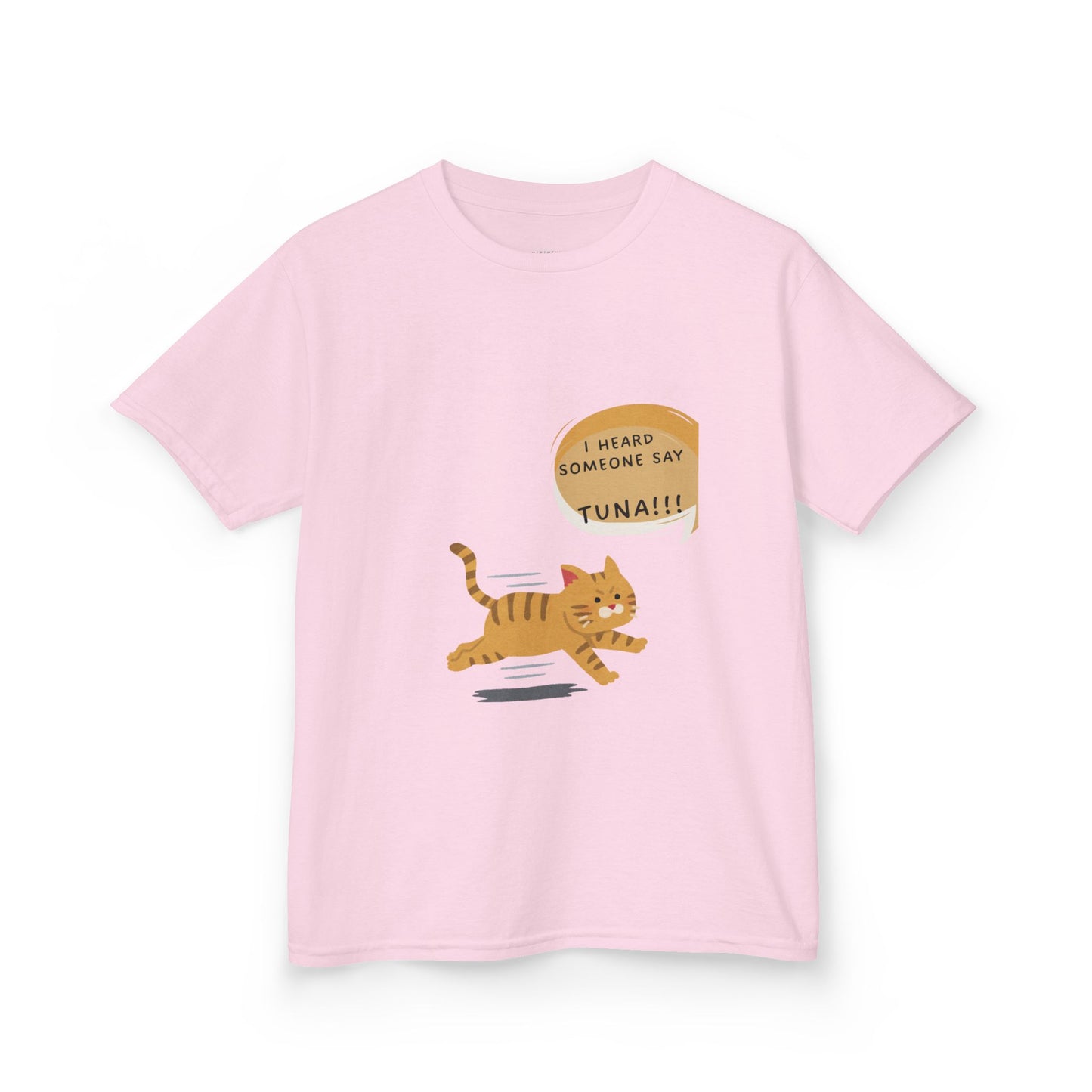 Funny Kids Tee - "I Heard Someone Say TUNA!!!" - Playful Cat Design