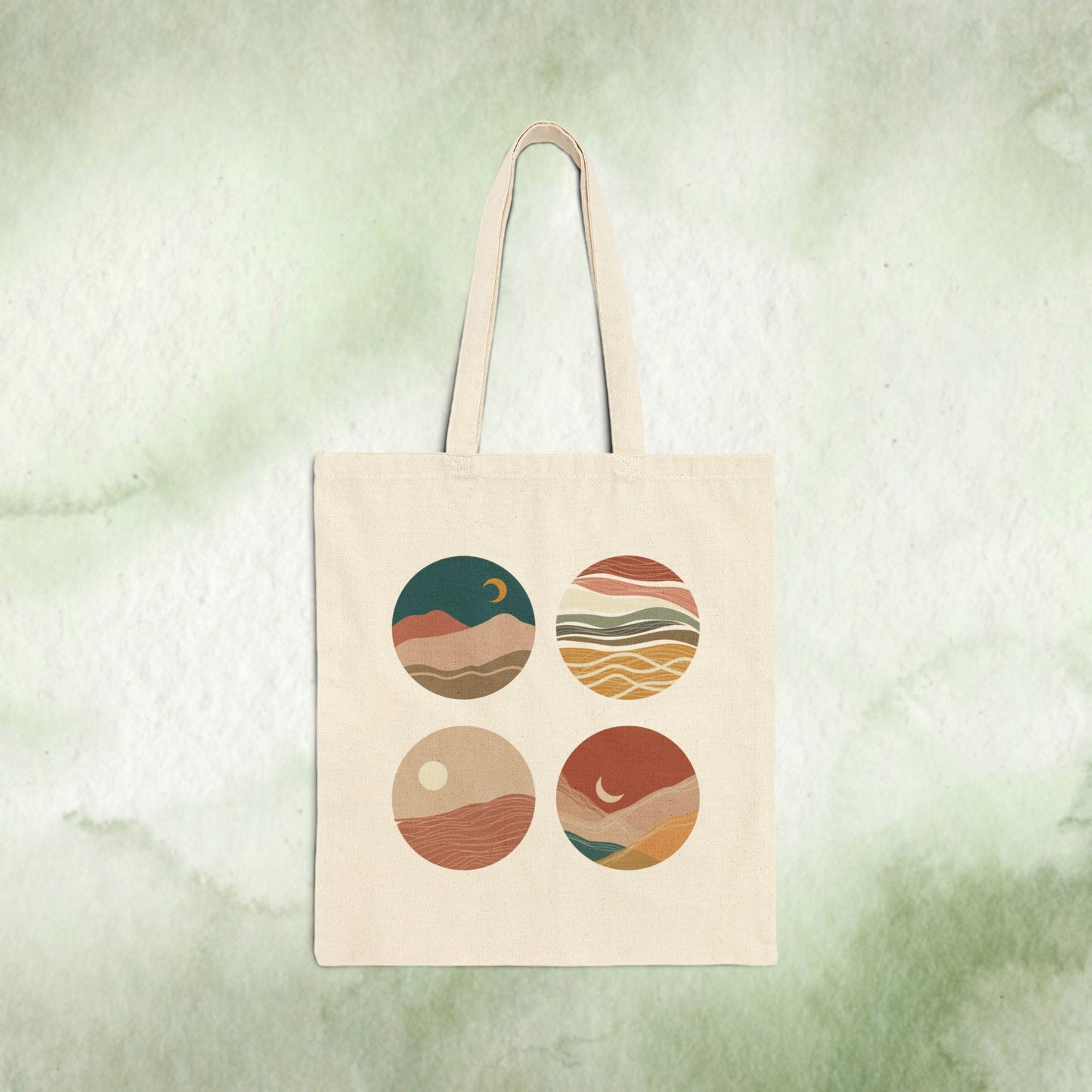 Boho-Inspired Cotton Canvas Tote Bag