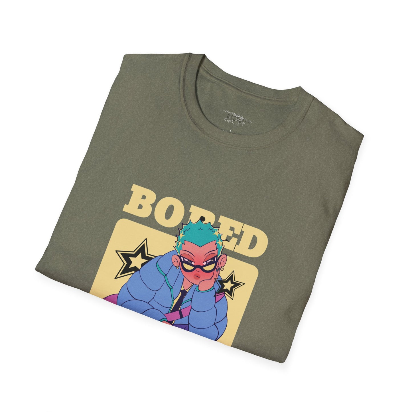 Bored Graphic Unisex Softstyle T-Shirt – Fun and Comfortable Streetwear