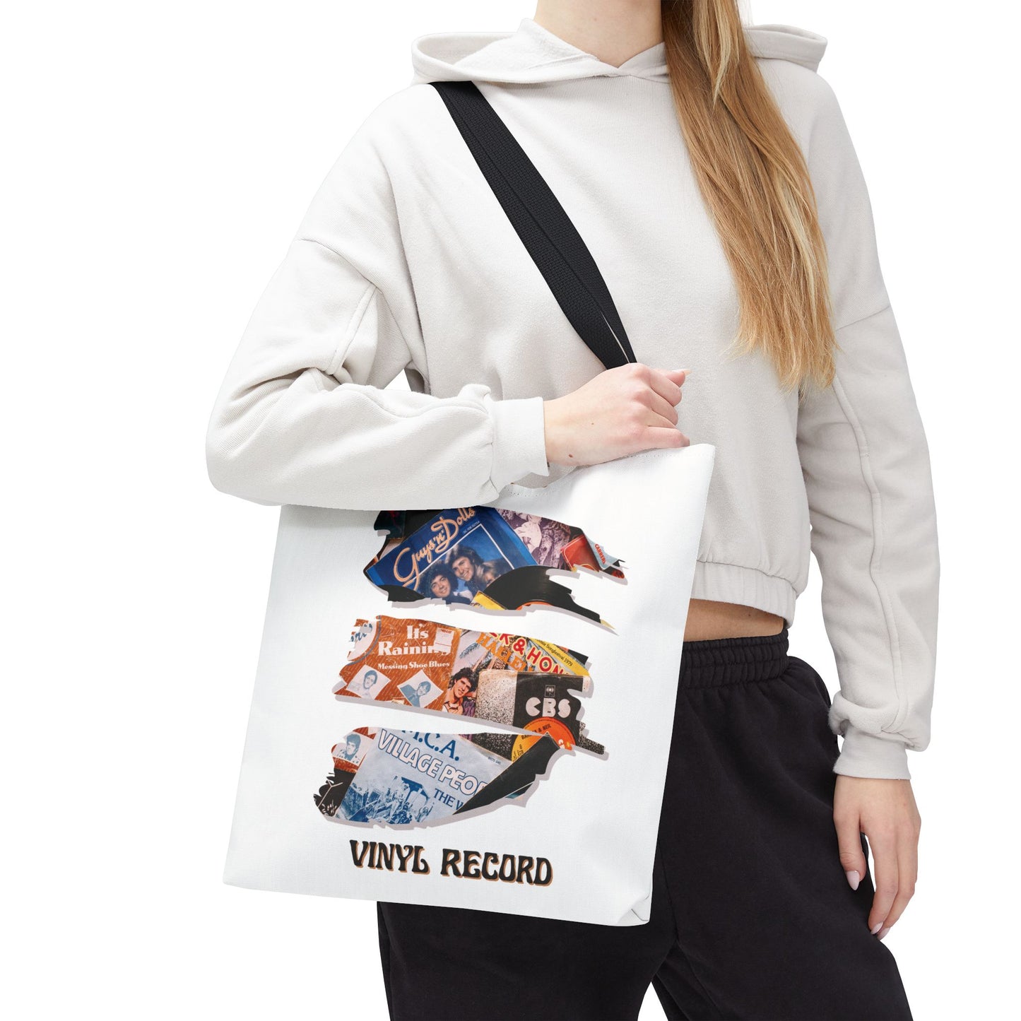 Retro Vinyl Record Tote Bag
