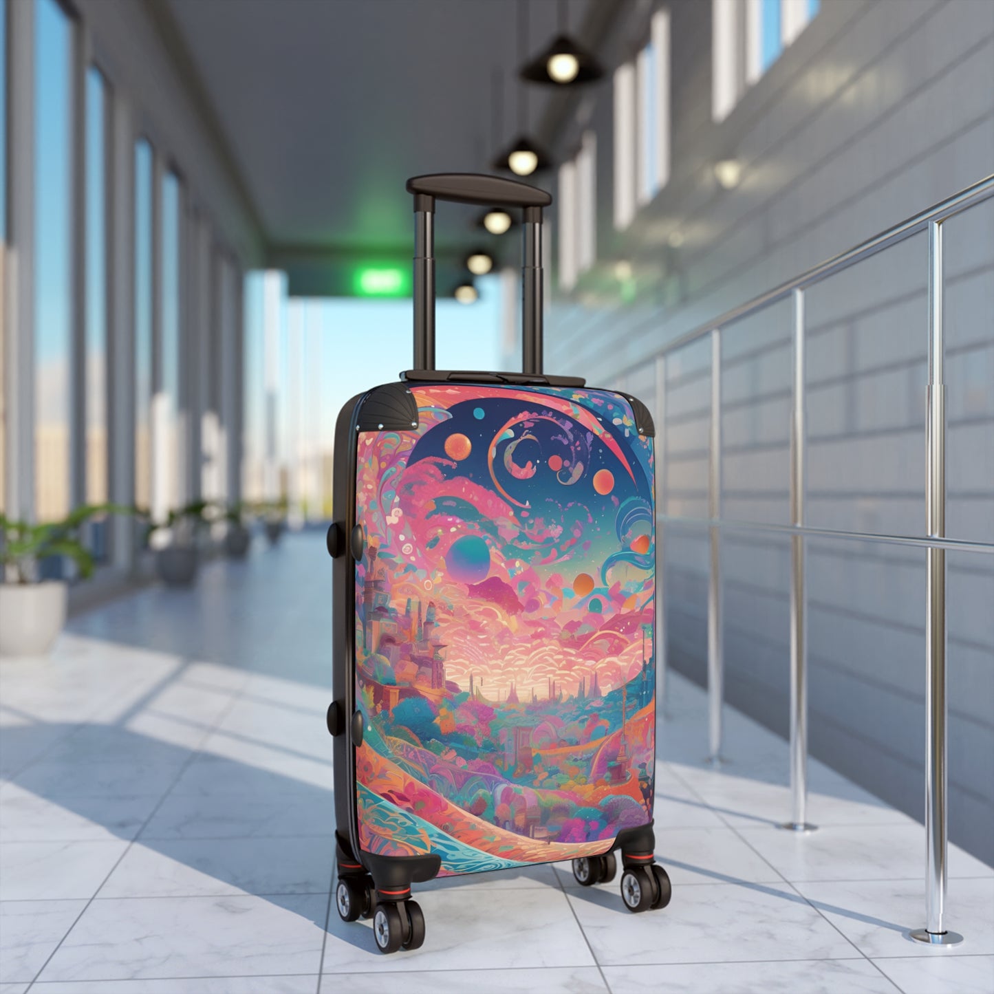 Whimsical Travel Suitcase - Cosmic