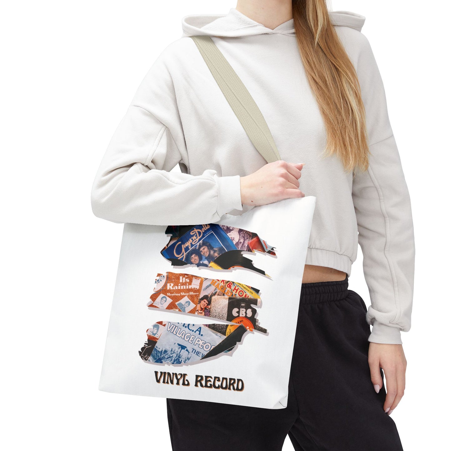 Retro Vinyl Record Tote Bag
