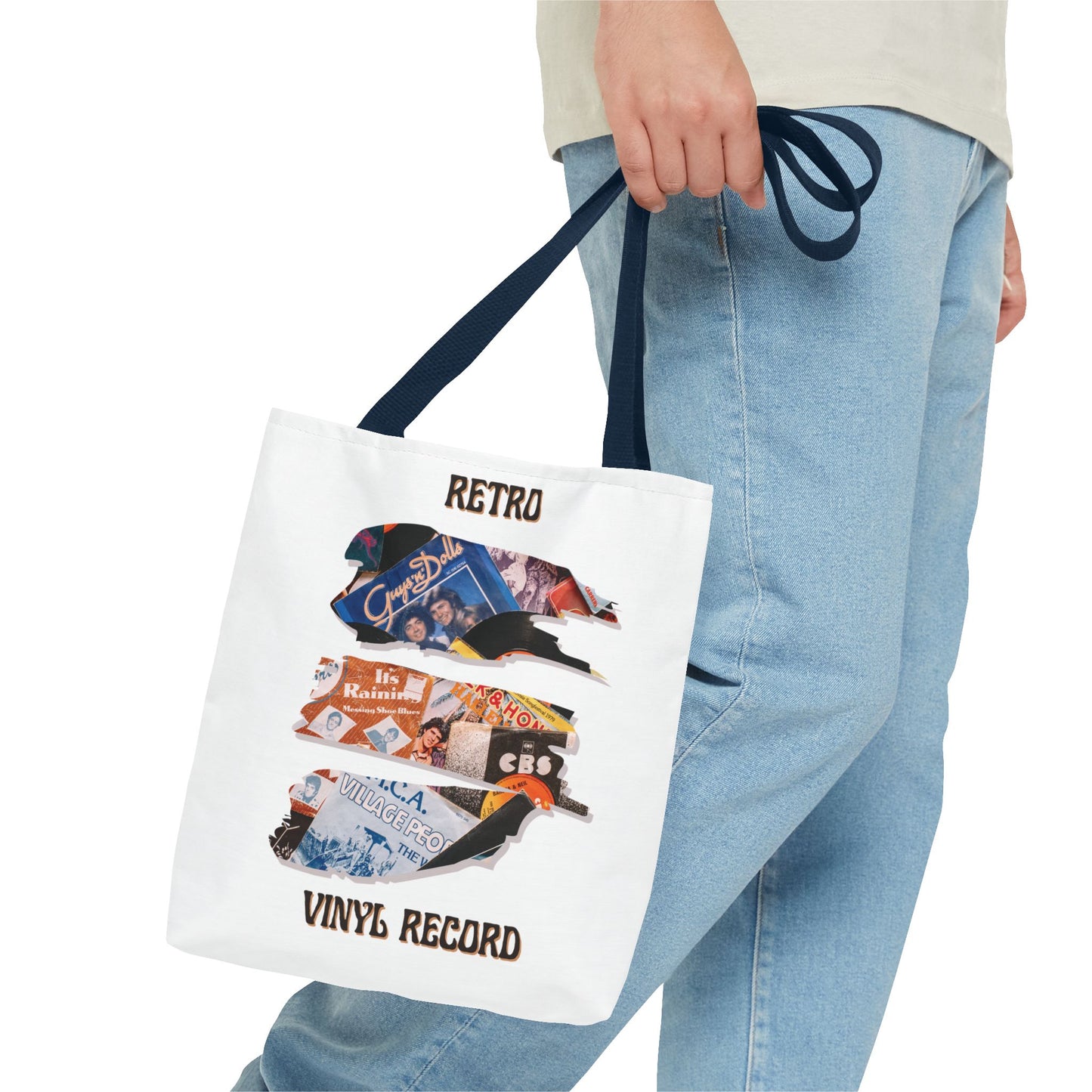 Retro Vinyl Record Tote Bag