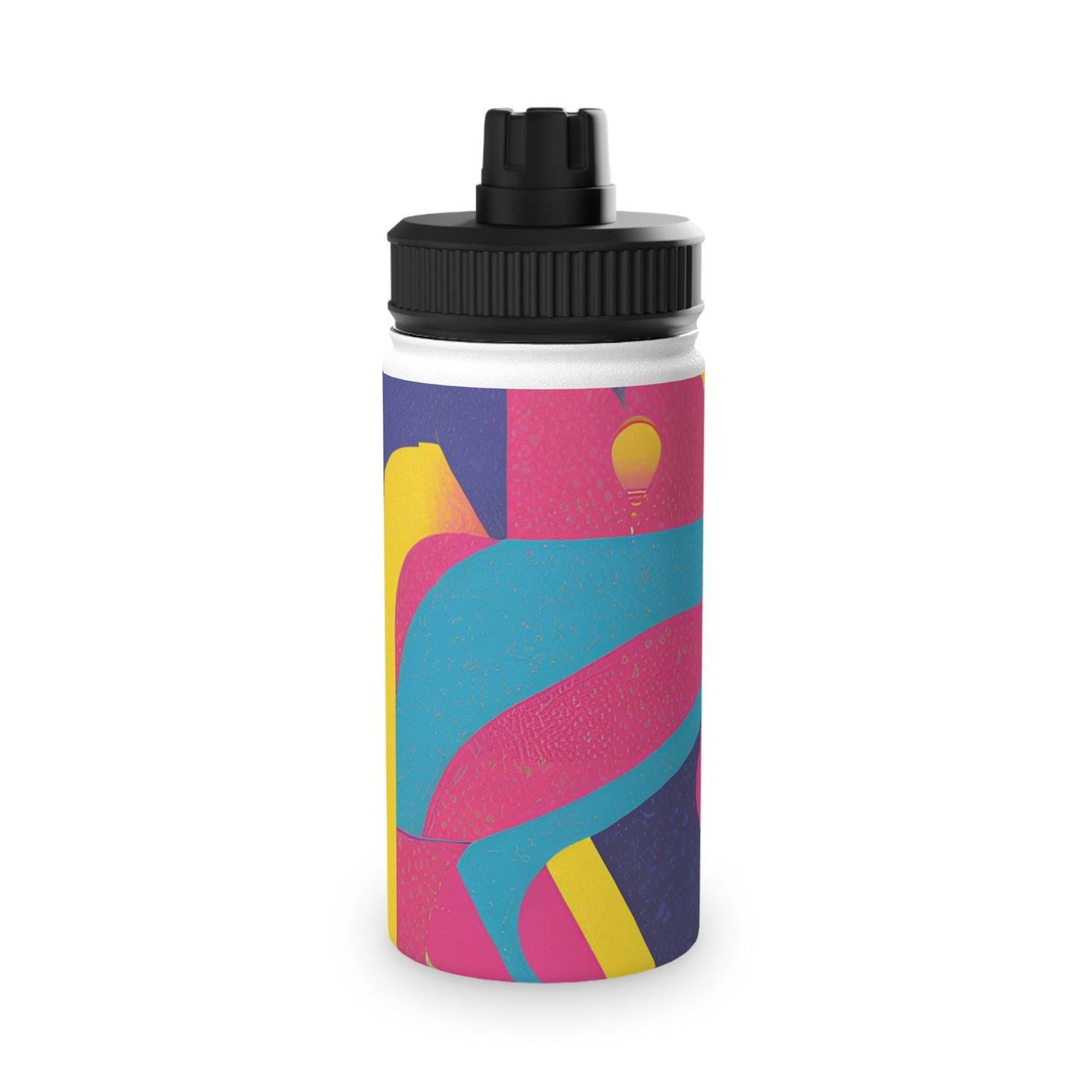 Yoga-Inspired Stainless Steel Water Bottle - 20 oz with Sports Lid