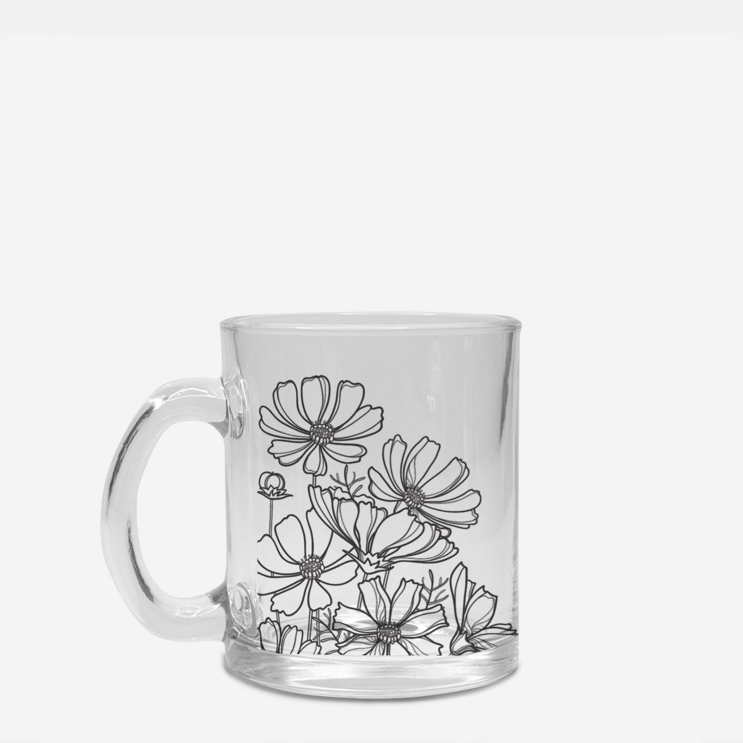 Spider Lily Mug Glass