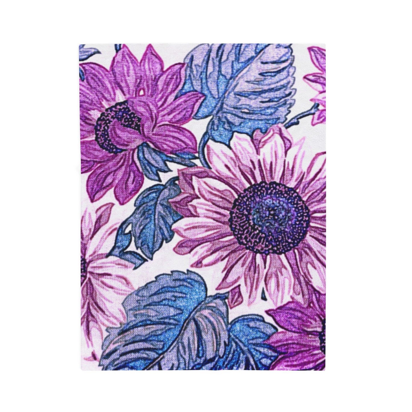 Cozy Floral Velveteen Plush Blanket - Perfect for Home Decor & Gifts