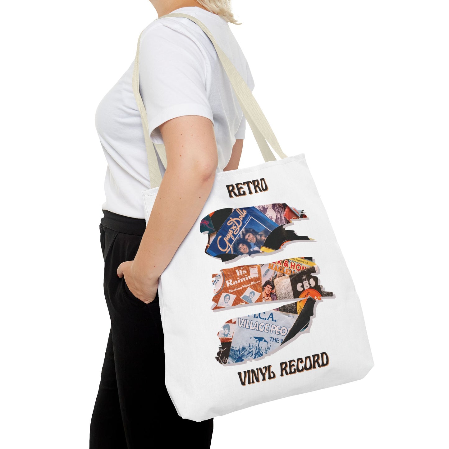 Retro Vinyl Record Tote Bag