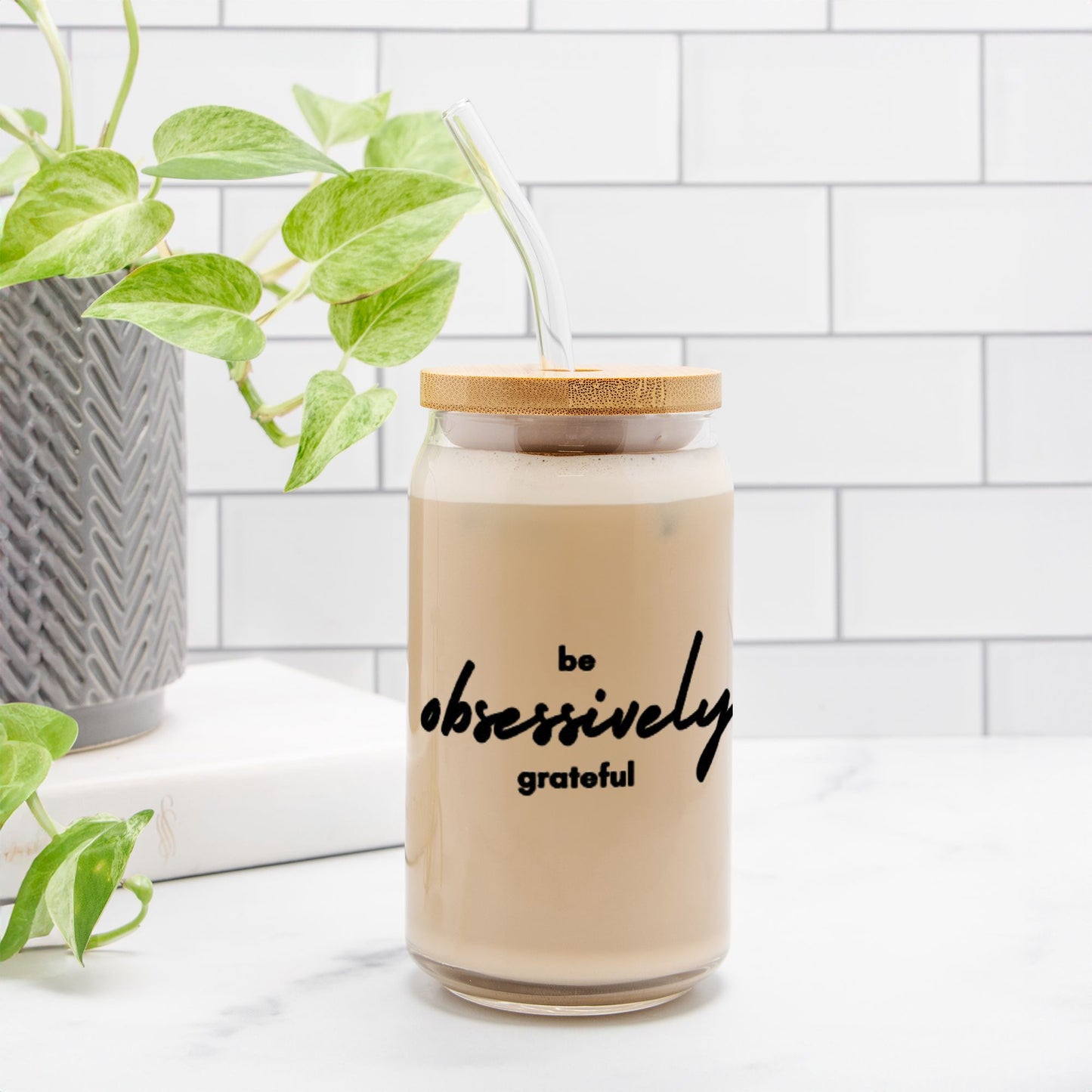 Be Grateful Glass Can 16oz