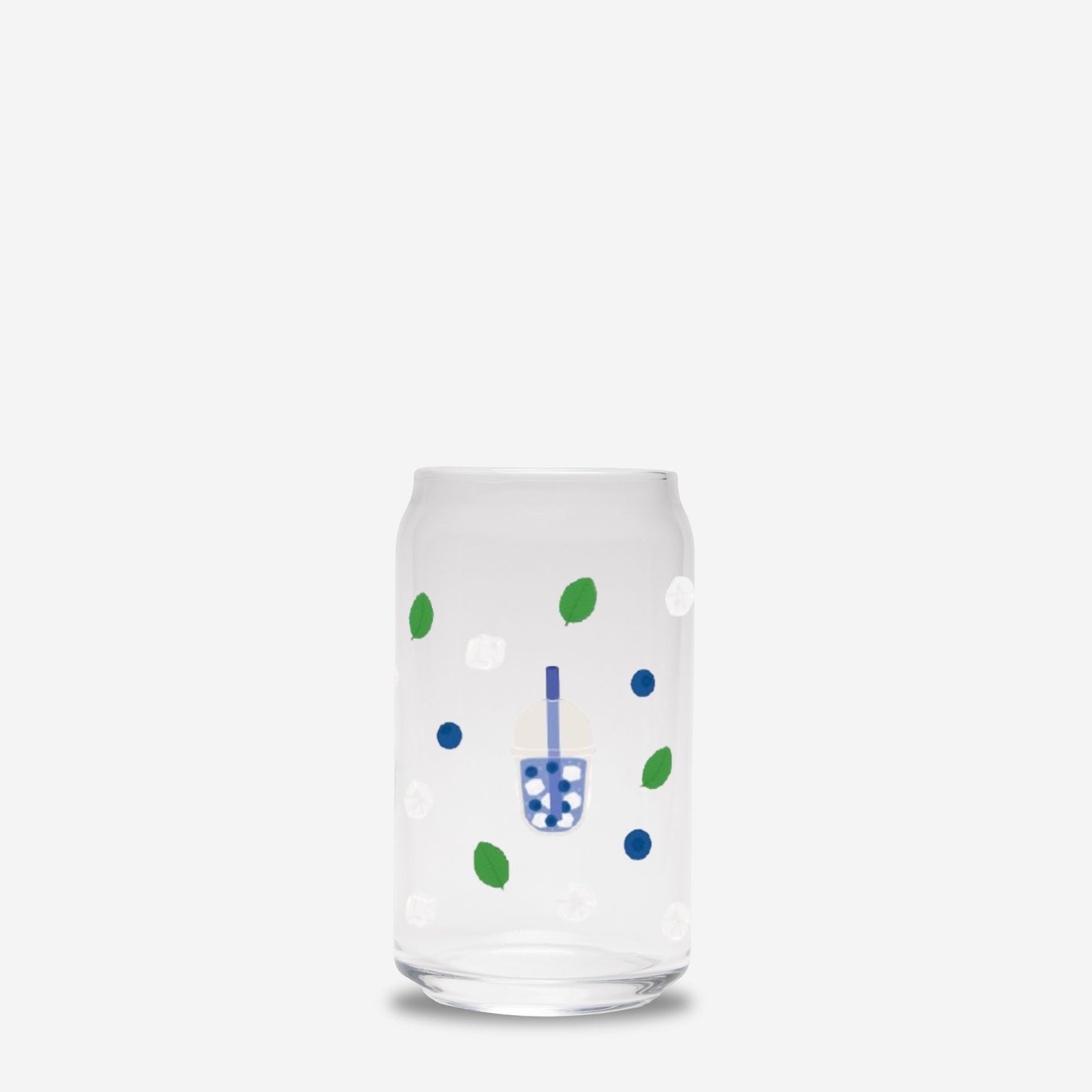 Falling Leaves Glass Can 16oz