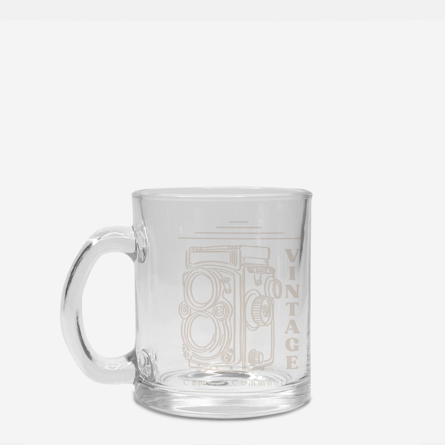 Vintage Camera Mug Glass