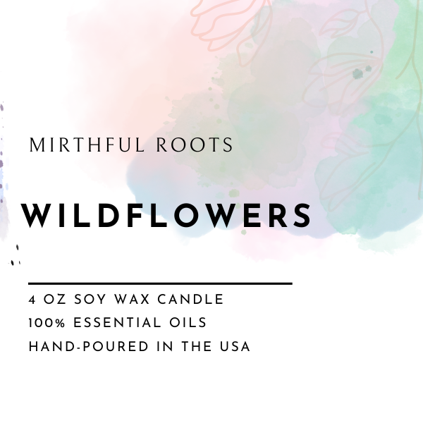 Mirthful Roots Frosted Candle (Pink Wick)
