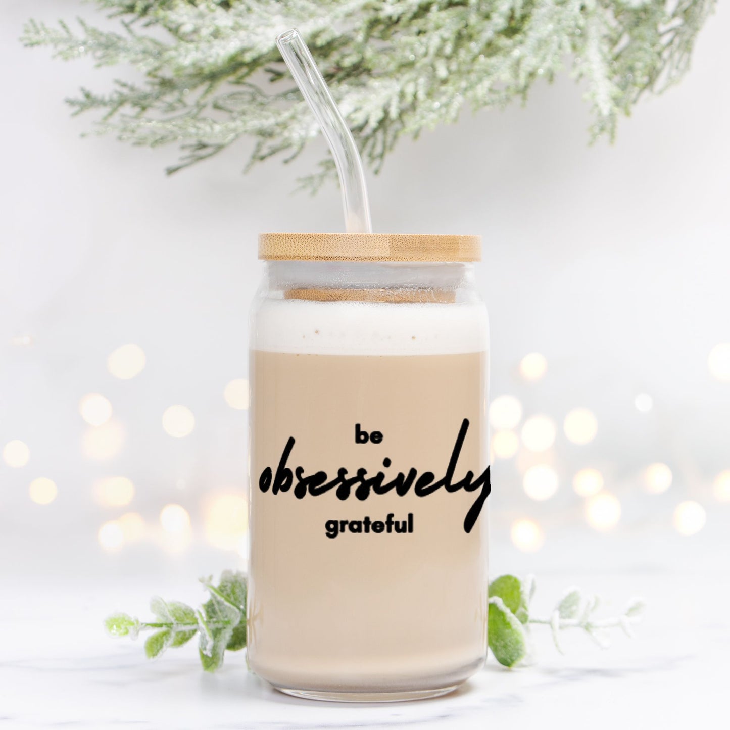 Be Grateful Glass Can 16oz
