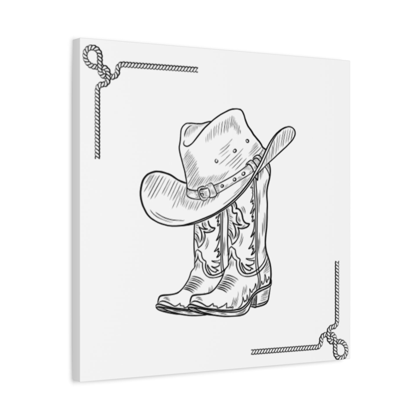 Yeehaw Corral Canvas Art –Cowboy Boots  Western Decor