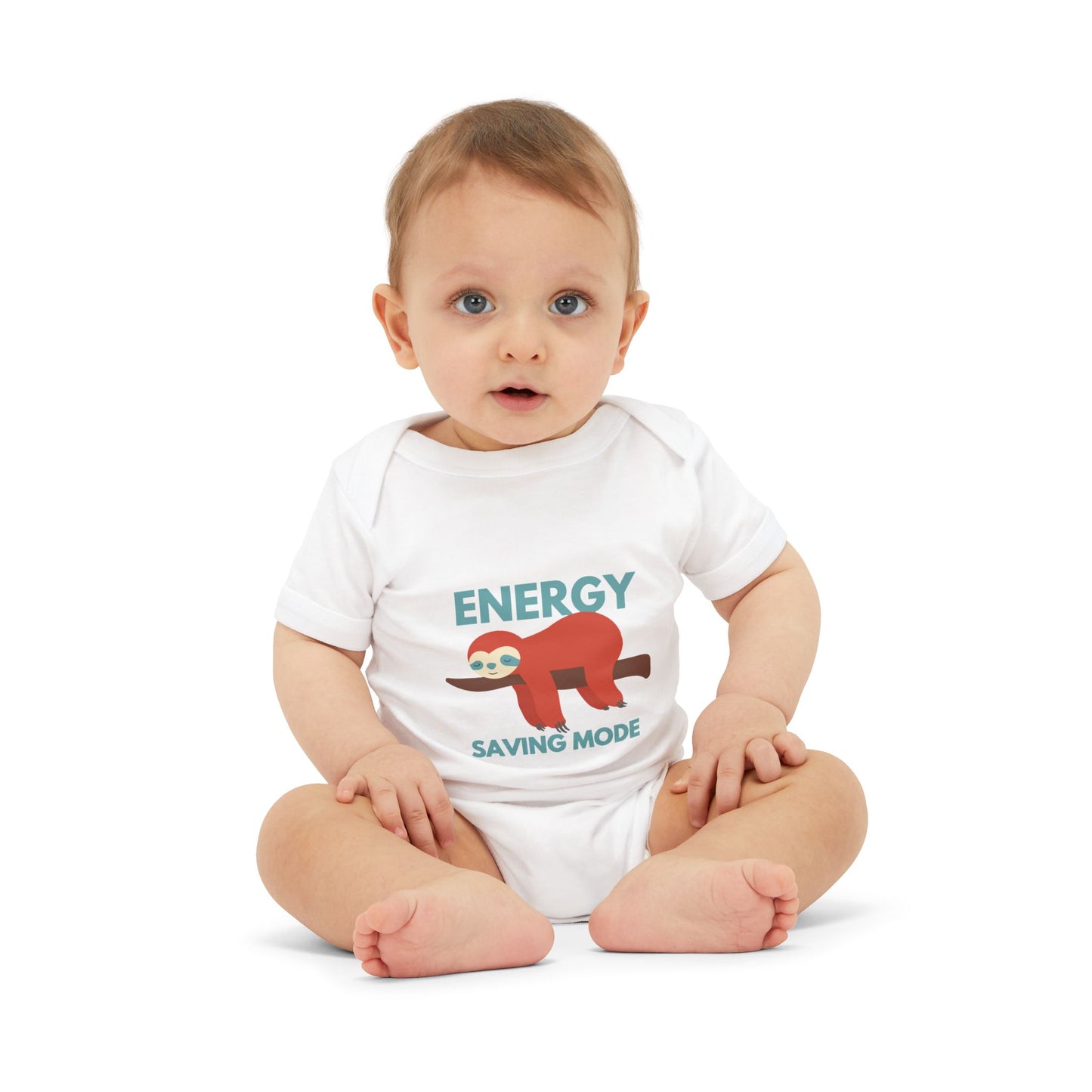 Cute Infant Jersey One Piece - Sloth 'Energy Saving Mode' Bodysuit for Baby