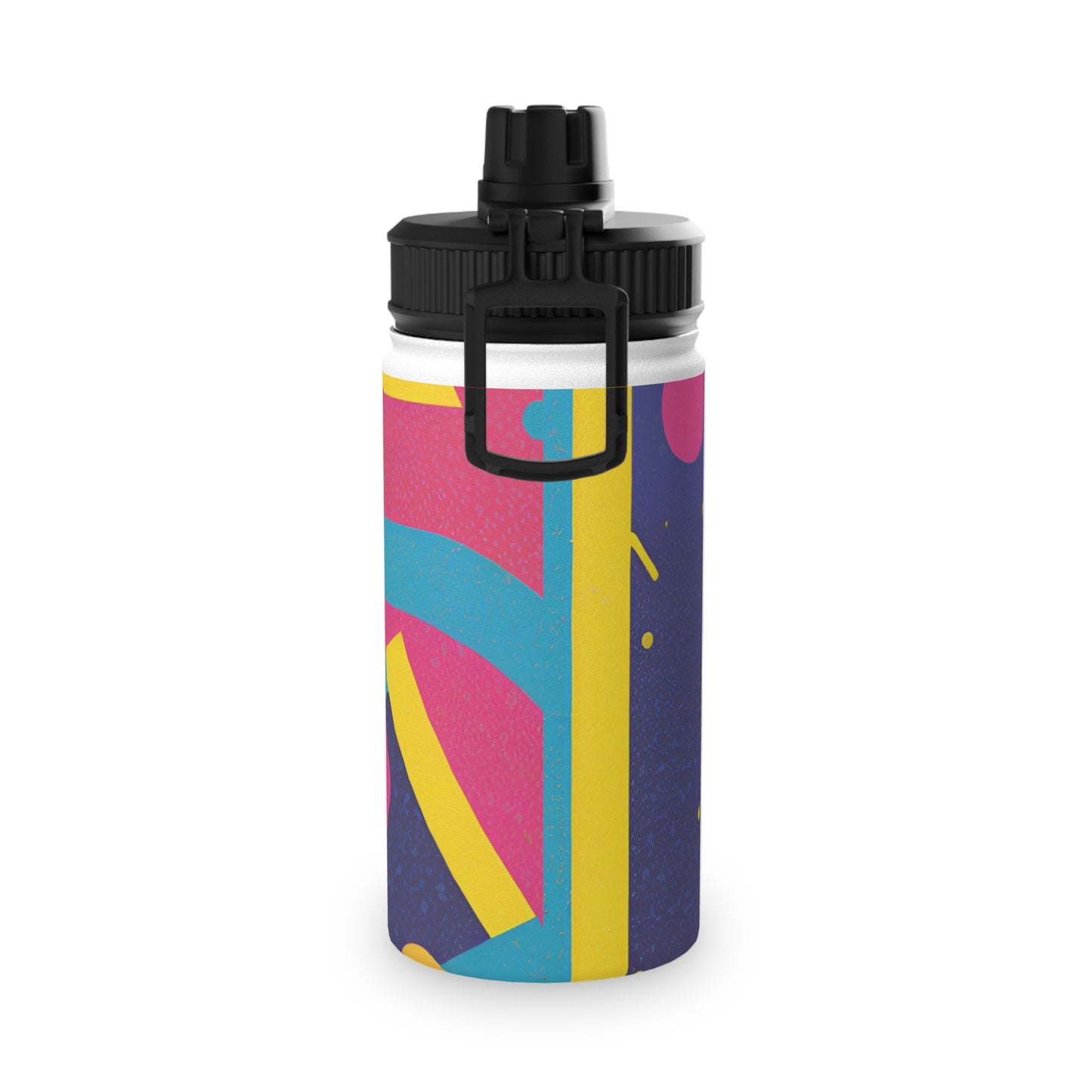 Yoga-Inspired Stainless Steel Water Bottle - 20 oz with Sports Lid