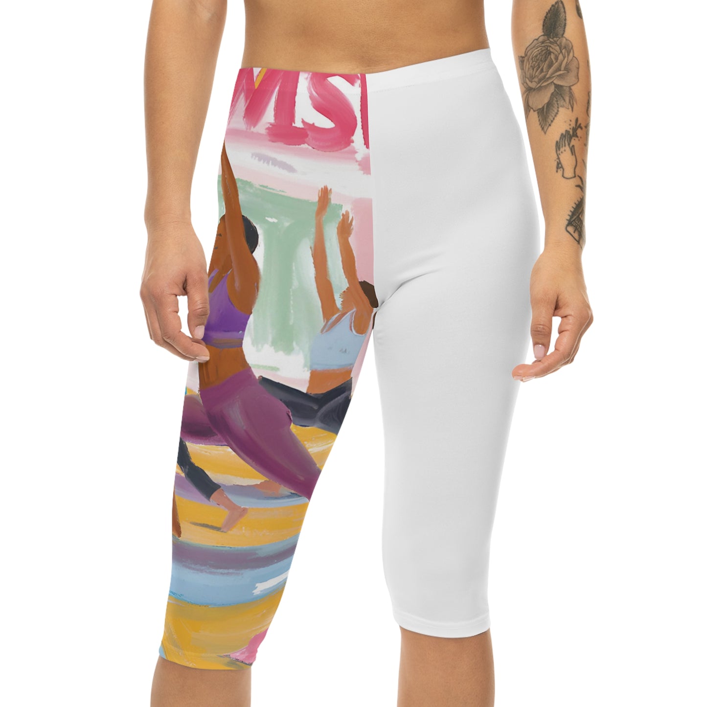 Yoga-Inspired Women’s Capri Leggings - Vibrant Fitness Activewear