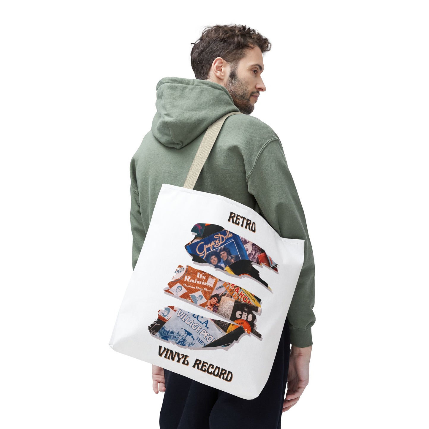 Retro Vinyl Record Tote Bag