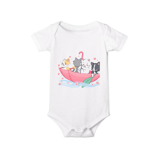 Adorable Cat Boat Infant One Piece - Cute Baby Bodysuit for Animal Lovers