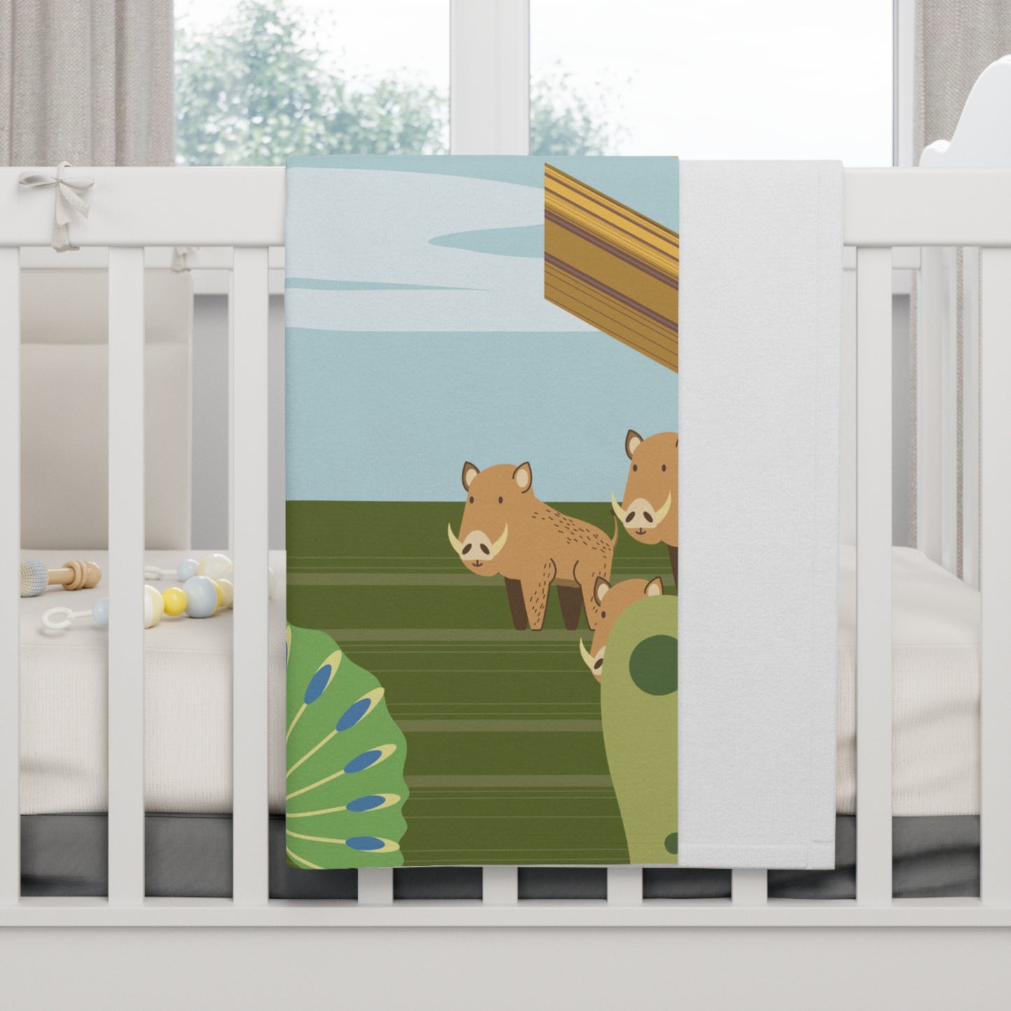 Adorable Animal Safari Soft Fleece Baby Blanket