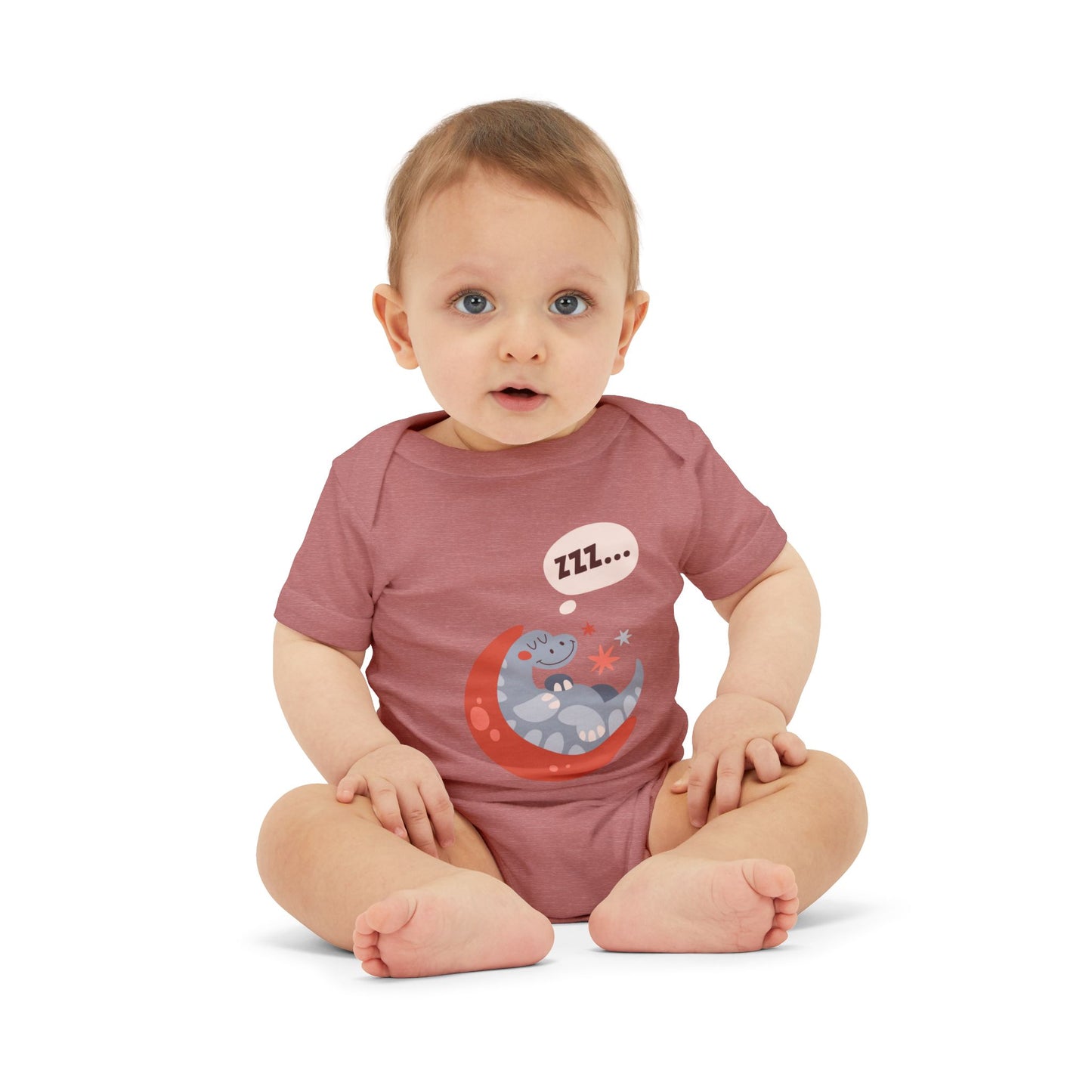 Sleepy Dinosaur Infant Jersey One Piece - Adorable Baby Bodysuit for Newborns