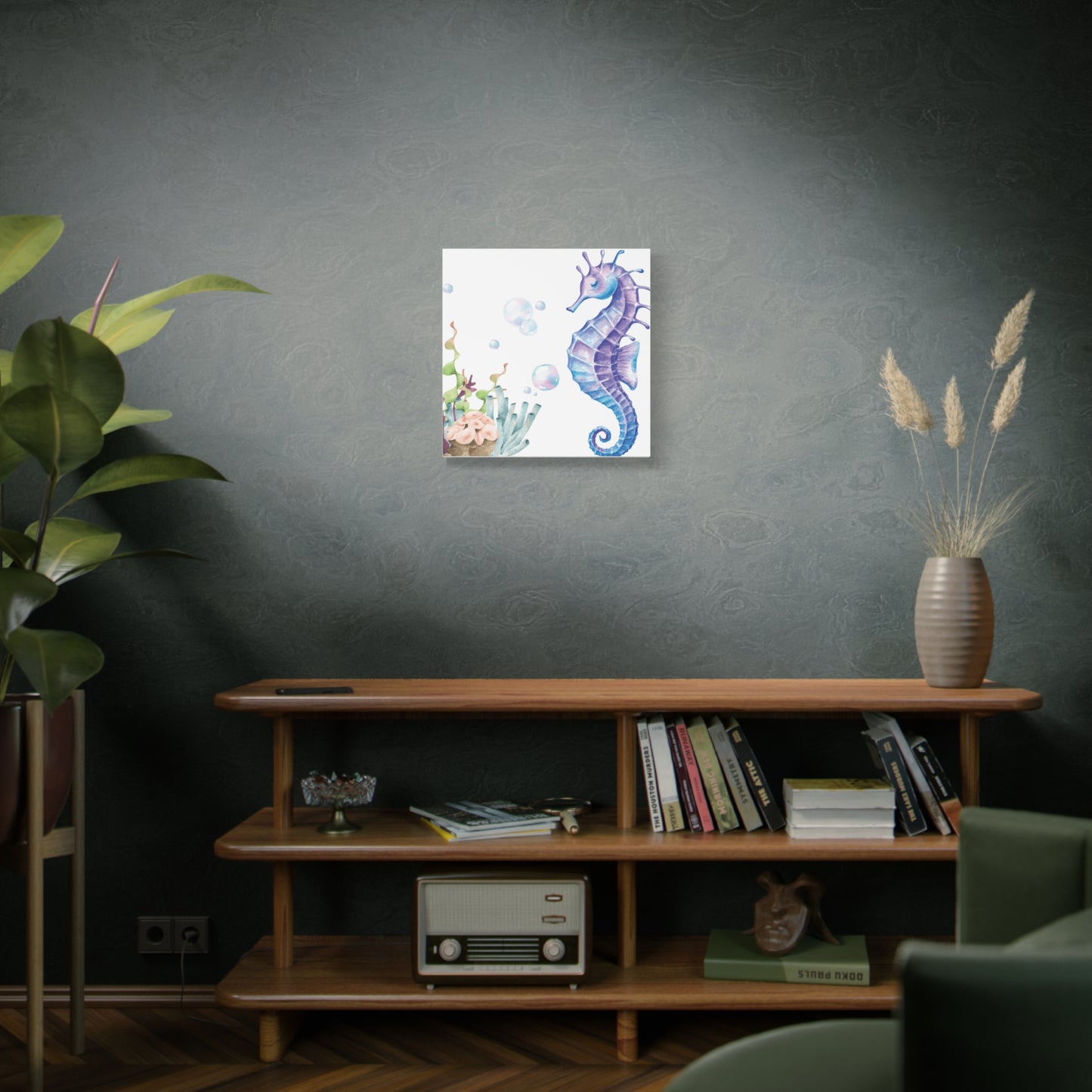 Wild & Wonder Canvas Art - Seahorse