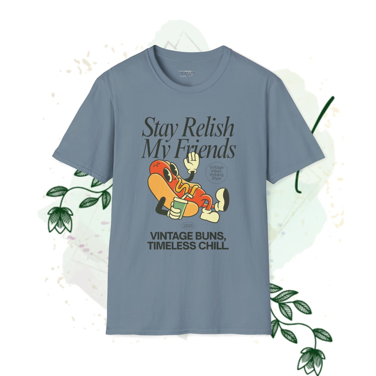Vintage Style Relaxed T-Shirt - 'Stay Relish My Friends'