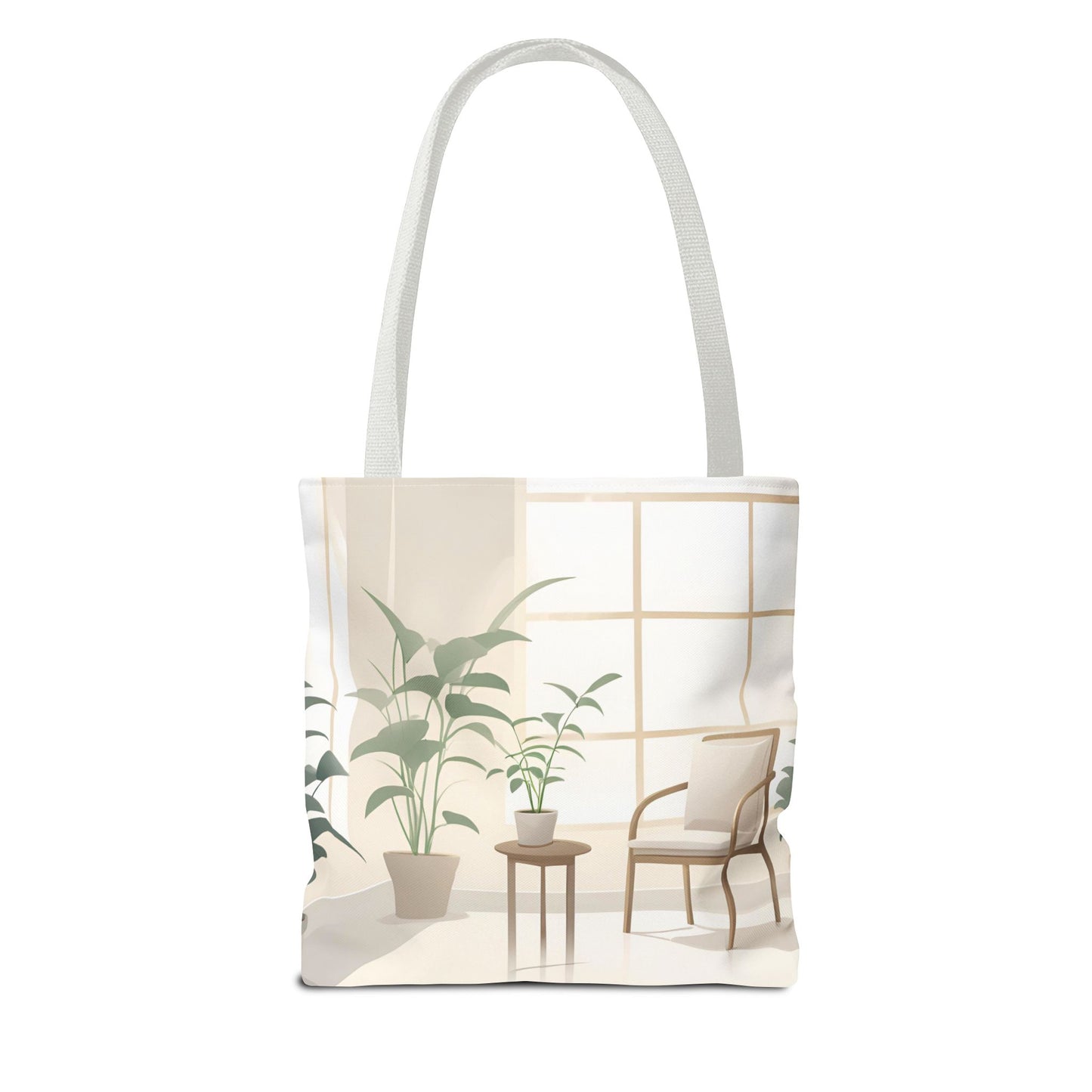 Cozy Home Vibe Tote Bag - Aesthetic Plant Design for Everyday Use