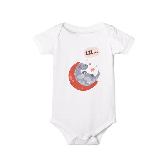 Sleepy Dinosaur Infant Jersey One Piece - Adorable Baby Bodysuit for Newborns
