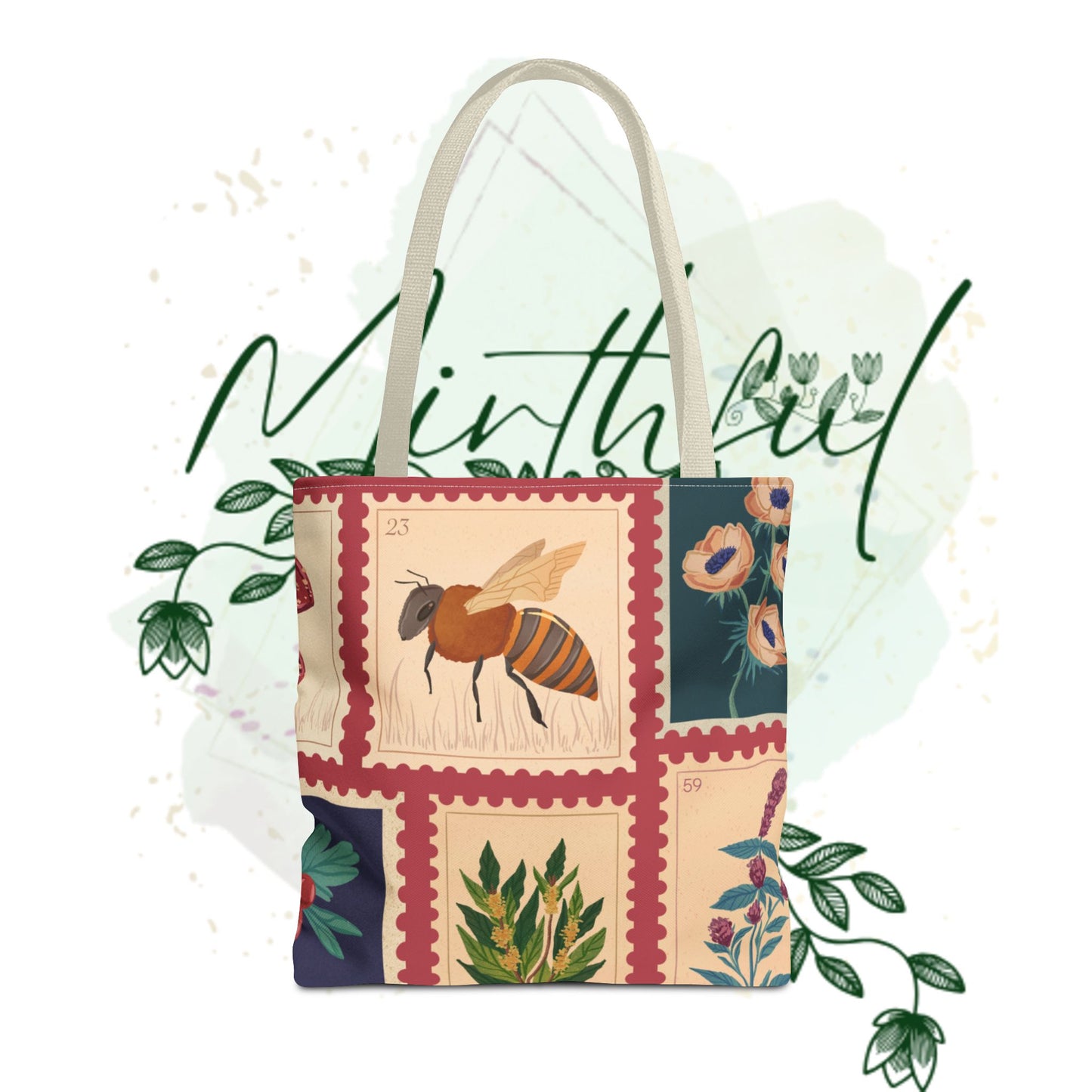 Vintage Botanical Tote Bag