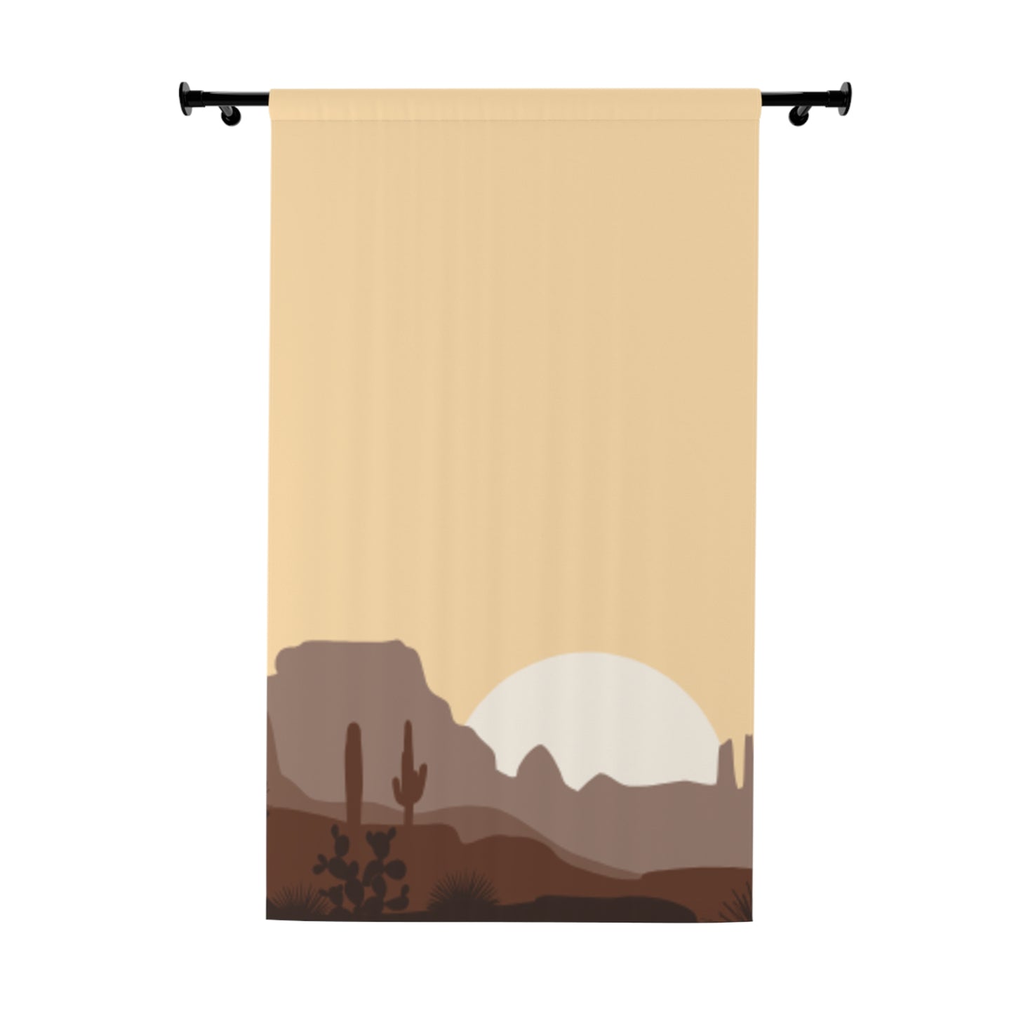 Yeehaw Corral Window Curtain - Desert Cactus