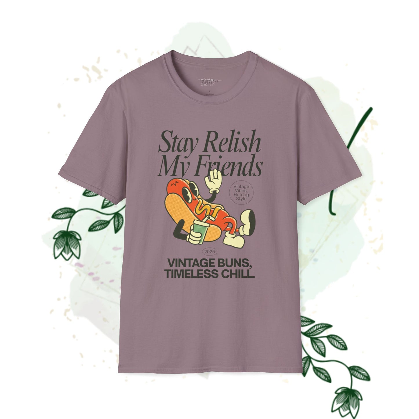 Vintage Style Relaxed T-Shirt - 'Stay Relish My Friends'