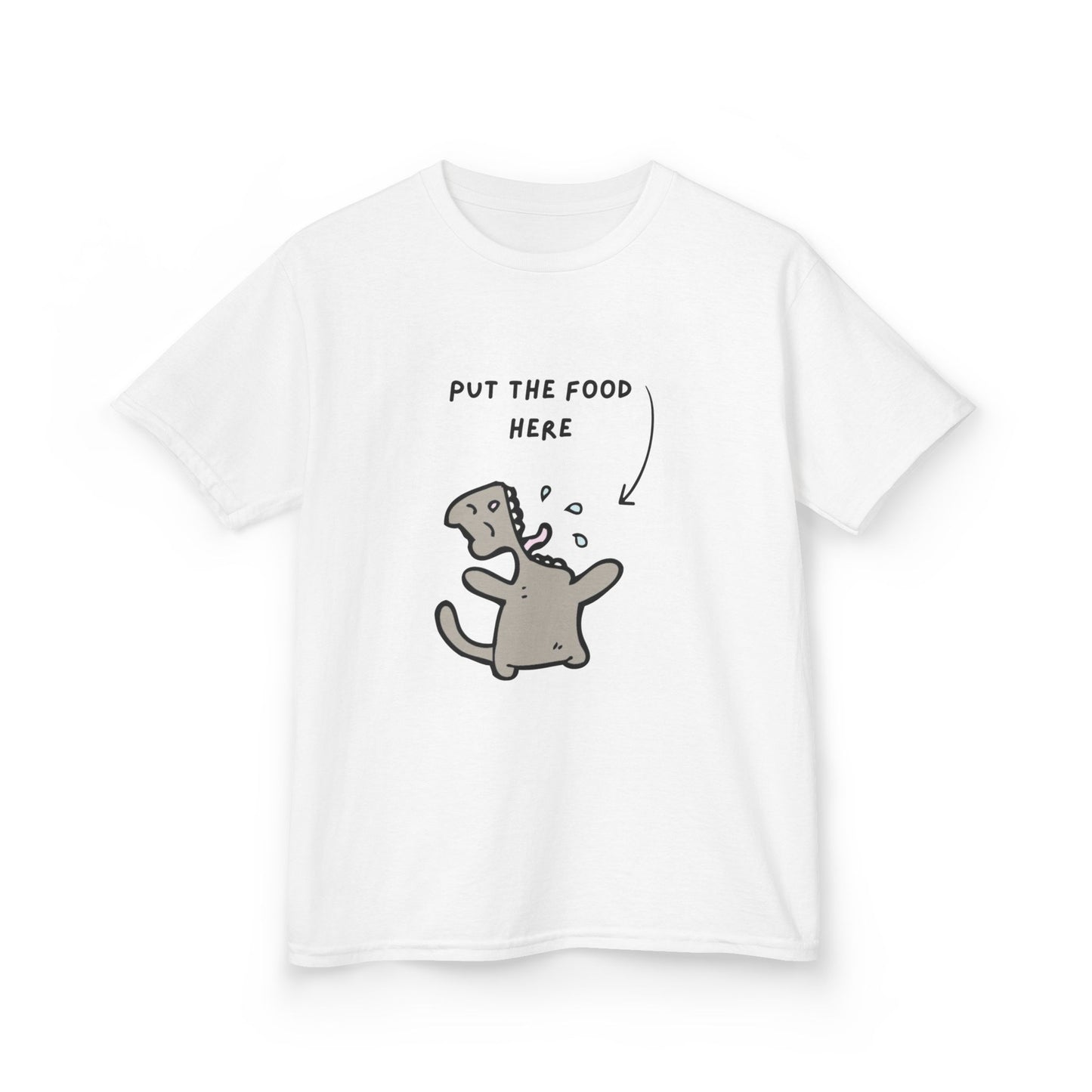 Cute Kids T-Shirt: 'Put the Food Here'