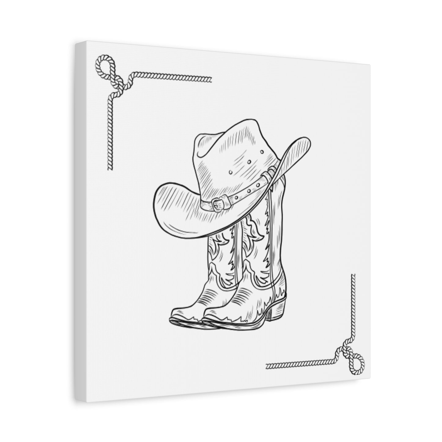 Yeehaw Corral Canvas Art –Cowboy Boots  Western Decor