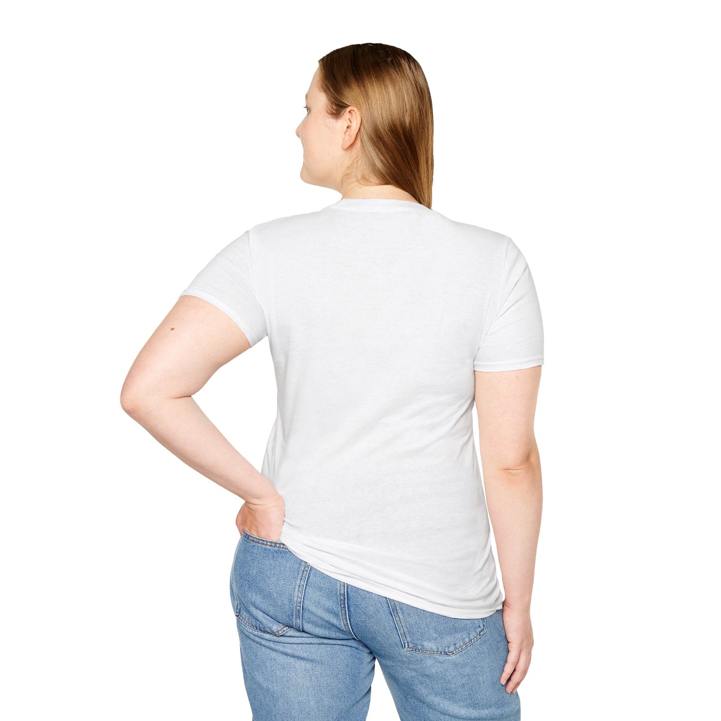 Meditative Room Unisex Softstyle T-Shirt - Minimalist Black and White Design