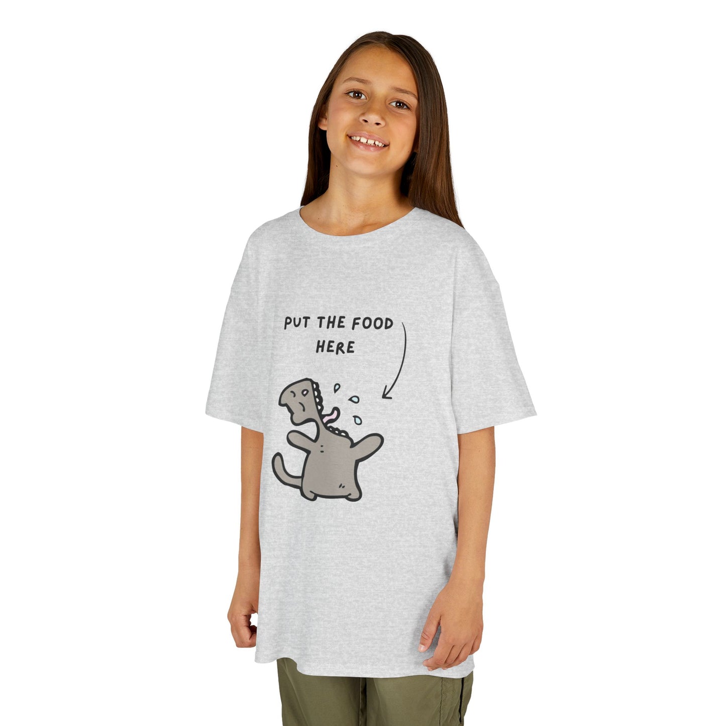 Cute Kids T-Shirt: 'Put the Food Here'