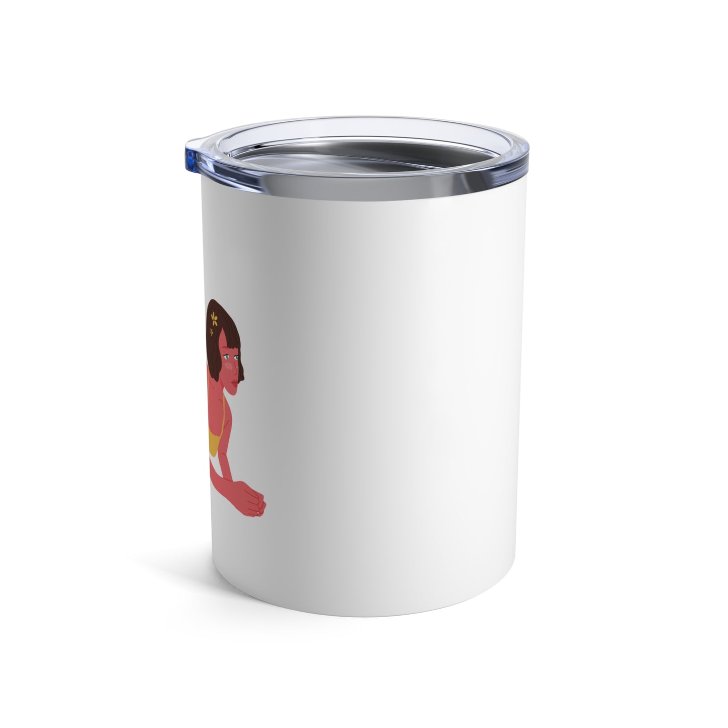 Chic 10oz Tumbler with Relaxing Summer Girl Design - Perfect for Gifts and Everyday Joy