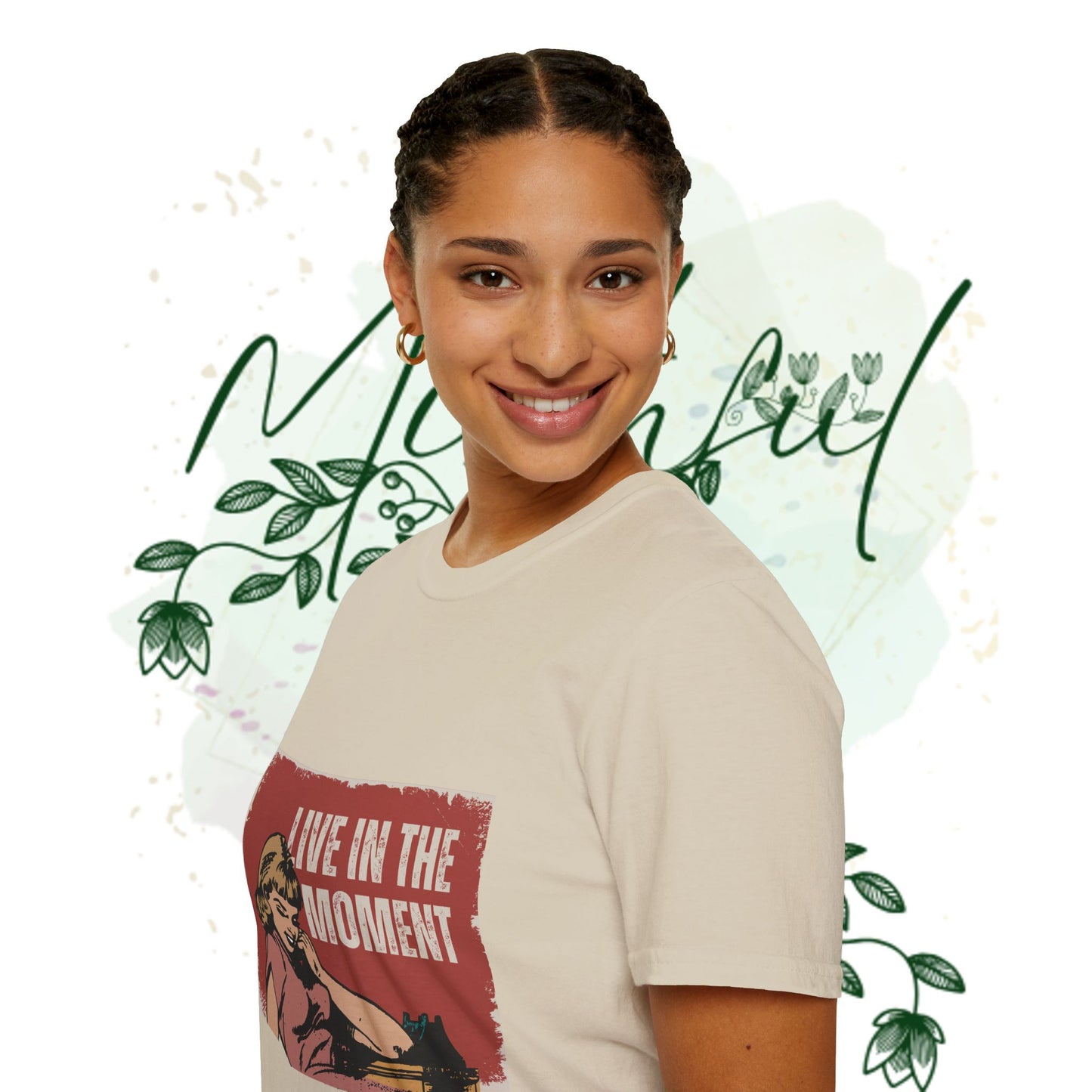 Live in the Moment Unisex T-Shirt, Casual Tee, Relaxed Fit Top, Gift for Her, Motivational Apparel, Everyday Wear