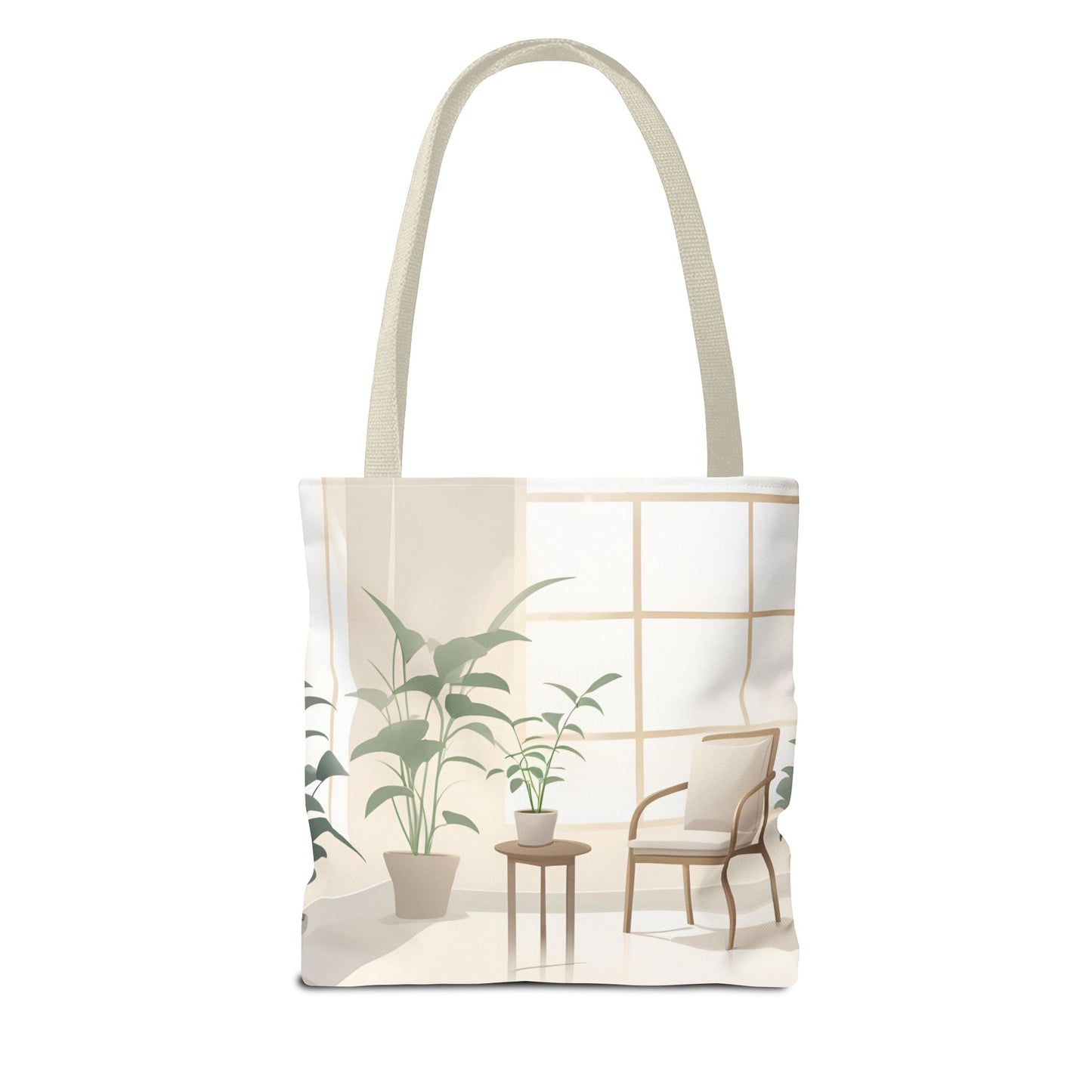Cozy Home Vibe Tote Bag - Aesthetic Plant Design for Everyday Use