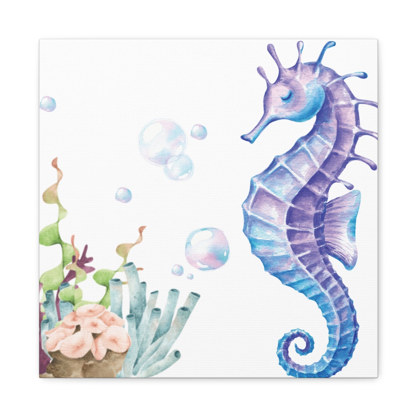Wild & Wonder Canvas Art - Seahorse