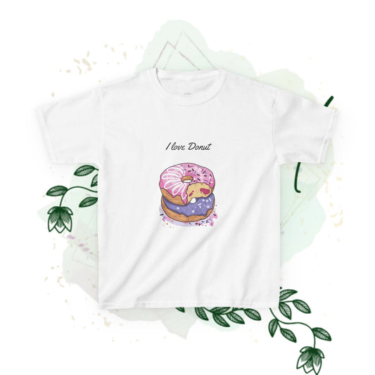 Cute Kids Donut Tee - "I Love Donut" T-Shirt for Food Lovers