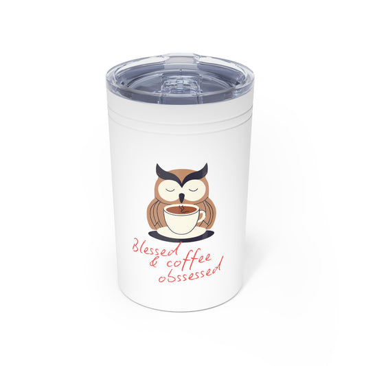 Blessed & Coffee Obsessed Tumbler | 11oz Vacuum Insulated Travel Mug